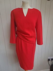 Louis Feraud vintage  red skirt and top