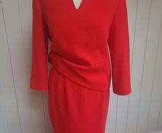 Louis Feraud vintage  red skirt and top