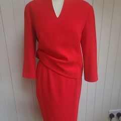 Louis Feraud vintage  red skirt and top