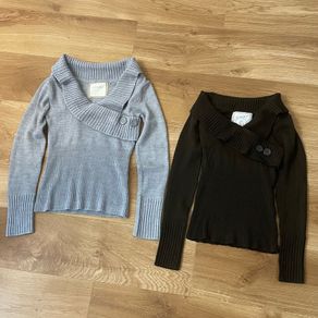 knitted long sleeve tops - size S and M