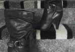 Black Leather  Boots (size 4/eu37)