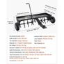 Tow Behind Plug Aerator, 48-Inch Tow Behind Lawn Plug Aerator with Universal Hitch, Pull Behind Aerator with Iron Spikes Alternately Arranged Image 2