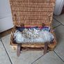 Small Suitcase Style Wicker Display Basket Image 2