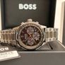 BOSS by Hugo Boss Grey Steel Olive Green Dial Solar-Chronograph Men's Watch - 1514034 Image 5