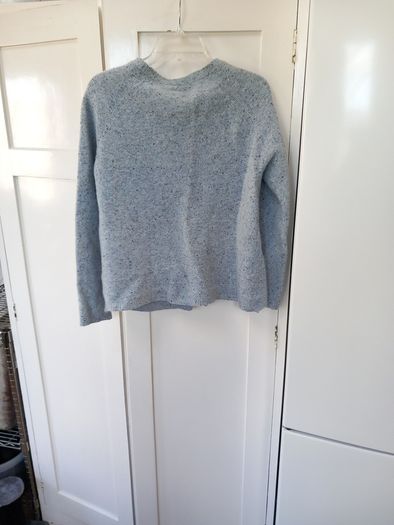 Heyton Light Blue Fleck Cardigan Multicoloured Buttons S10