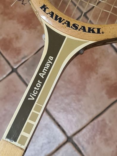 Vintage Kawasaki M4 Victor Amaya Tennis Racket  Wooden Racquet Made In Japan