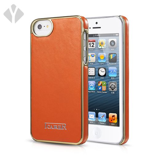 iPhone 5/5s/5se Electroplating Leather Back Cover