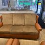 3-Seater Leatherette w/ Suede Cushion Sofa & 2 Armchair Set Image 2