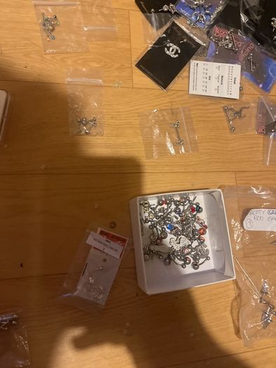 Assortment of peircing shop stock