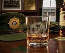 Irish Air Corps Engraved Whiskey Glass in Gift Box