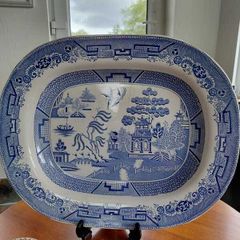 Antique  Willow pattern platter