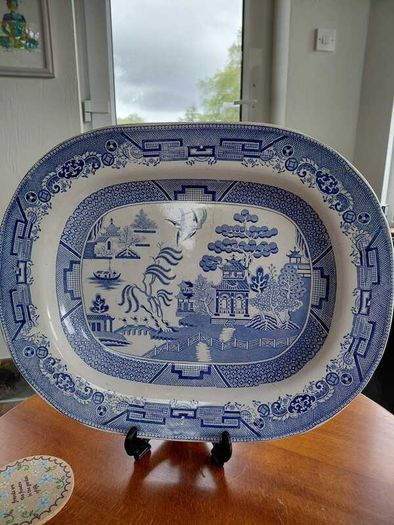 Antique  Willow pattern platter