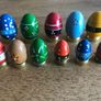 Vintage Hand Painted Wooden eggs (Not toys) Image 3