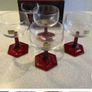 A bundle of Vintage Mid Century Luminarc Arcoroc Made in France Mid Century Cobalt Blue Stemmed Champagne Flute - glasses (6) Image 6