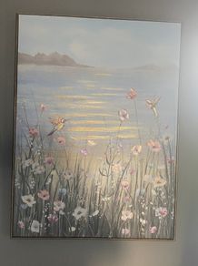 Canvas Picture -  Humming Birds By The Sea Large Framed