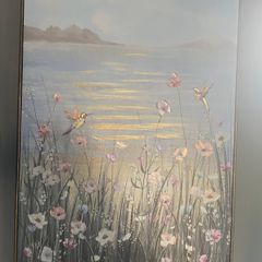 Canvas Picture -  Humming Birds By The Sea Large Framed