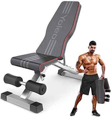 Weight Bench, 660LB/300KG Adjustable Foldable Strength Training Bench, Utility Incline Decline Bench for Full Body Workout- Integrated Structure Updated