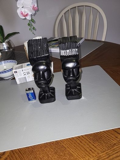 African book ends handcarved