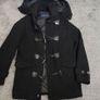 zara men black winter coat jacket small long Image 2