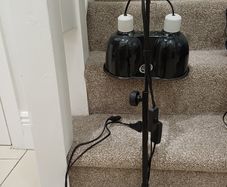 ZooMed dome&light stand + ExoTerra UVB (2x) & Basking (1x) bulbs