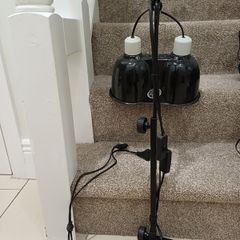 ZooMed dome&light stand + ExoTerra UVB (2x) & Basking (1x) bulbs