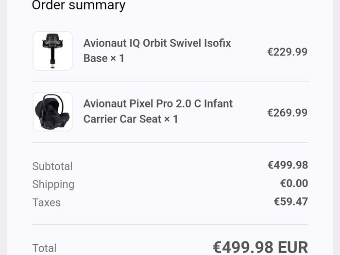 Avionaut Pixel Infant Car Seat with isofix base