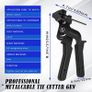 Cable Tie Cutter Gun - Stainless Steel Crimper Tensioning and Cutting Cable Tie Tool, Metal Zip Tie Wrap Fasten Gun Pliers for Stainless Steel Cable Ties Image 3