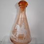 Vintage Pink Glass Barware Decanter/6 shot Glasses circa 1950s Image 4