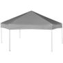 Hexagonal Pop-Up Marquee with 6 Sidewalls Grey/Cream White Image 6