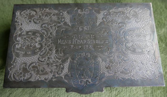 Vintage 1981 Silver Plated Box, beautifully engraved with a wooden interior