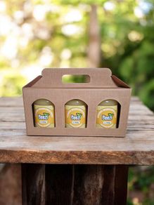 Beezi Honey Gift Box with three jars - Brown box