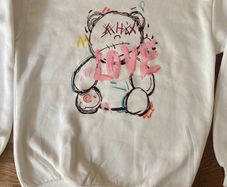 White Teddy Sweatshirt Size Small