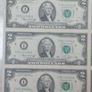 uncut 2 dollar bill sheet Image 4