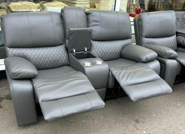 3+2 Rita Dark Grey Manual Recliner Sofa Set