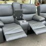 3+2 Rita Dark Grey Manual Recliner Sofa Set Image 8