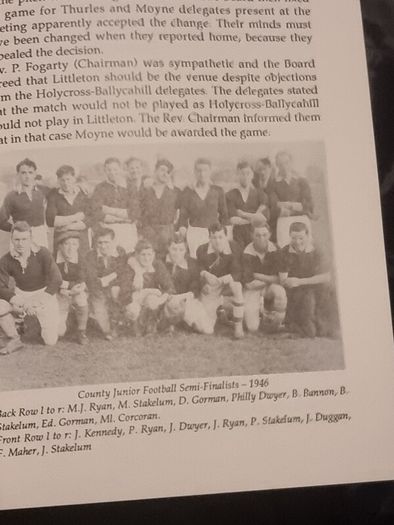 Gaelic Games in Holycross Ballycahill 1884-1990