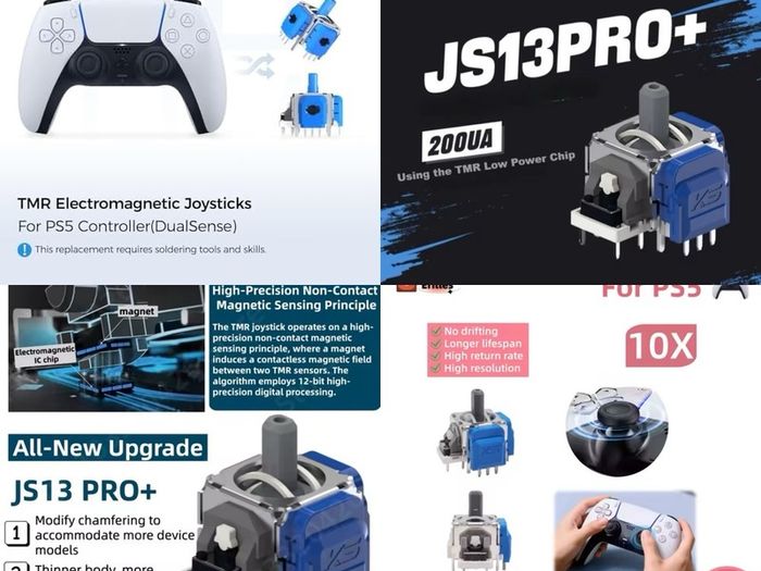DualSense Edge - PlayStation 5 Pro Controller - TMR Joystick Module Upgrade