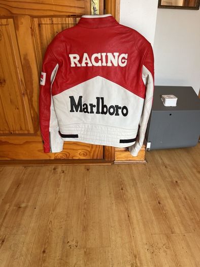 Marlboro leather motorbike jacket Size Large