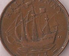 British halfpennies