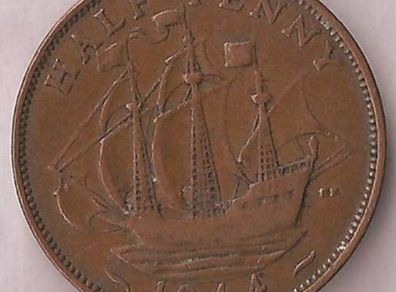British halfpennies