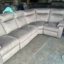 Grey corner recliner sofa Image 5