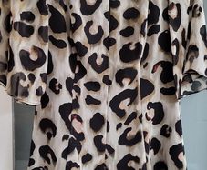 BCBG animal print layered playsuit Sz 4 (Fit 10UK)
