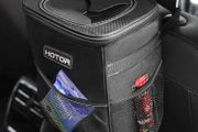 Car Bin, Leak-Proof Car Bin for Tidy Use, Foldable and Waterproof Car Accessories for Interior, Multipurpose Rubbish Bin with Lid, Adjustable Straps and Multiple Pockets