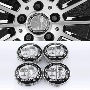 Affalterbach 4PCS 75MM Mercedes Blue Car Alloy Wheel Center Wheel Hub Caps A B C CLA CLS G M R W202