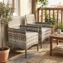 Set of 2 Rattan Garden Chairs with Cushions Image 4