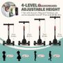 Kids Scooter - Big Wheels Foldable Kick Scooter with Flashing LED Lights for Boys Girls, 4 Levels Height Adjustable, 3 Wheel Scooter for Kids Ages 3-10 with Safe Lean to Steer Design Image 2