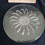 1970s Glass serving plate, Daisy, glass platter, Frank Thower Image 4