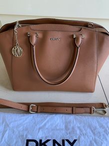 DKNY Tan Satchel Bag
