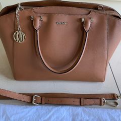 DKNY Tan Satchel Bag