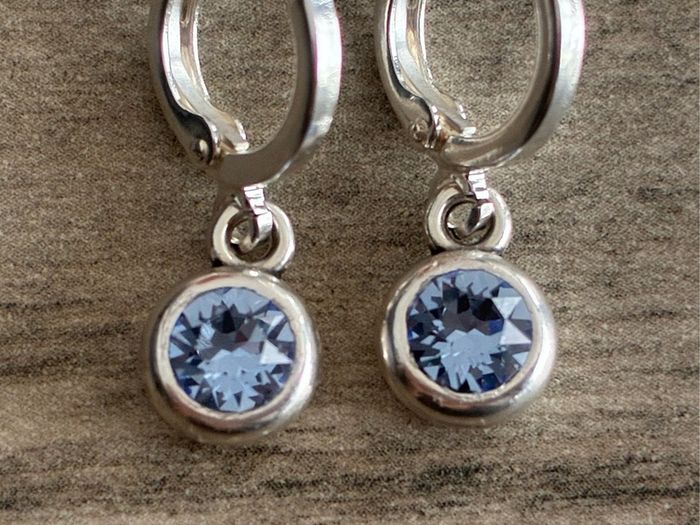 Silver Plated Swarovski Crystal Earrings